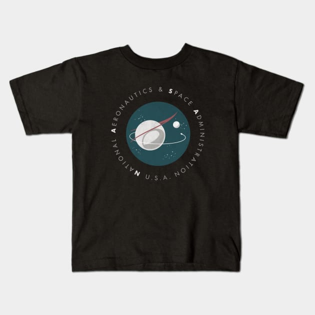 NASA Vintage Seal Logo by ©  Buck Tee Originals Kids T-Shirt by Buck Tee